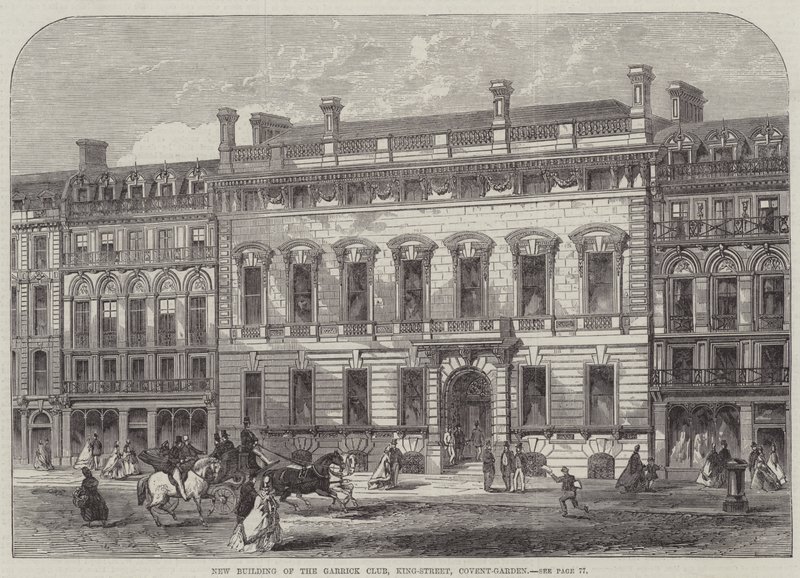 Nouveau bâtiment du Garrick Club, King-Street, Covent-Garden - English School