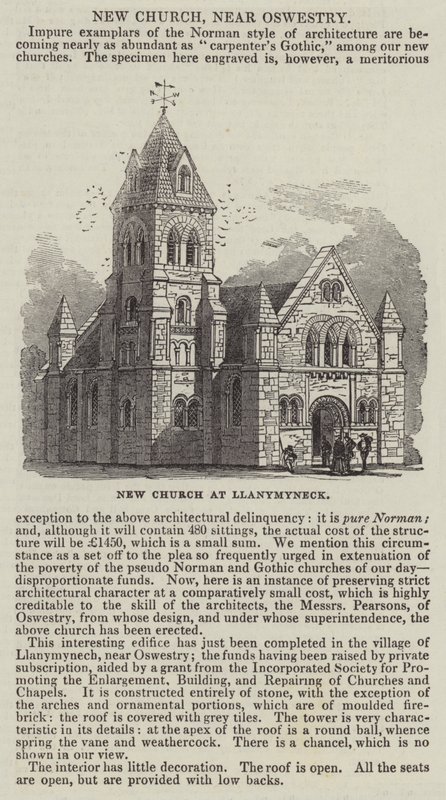Nouvelle église à Llanymyneck - English School