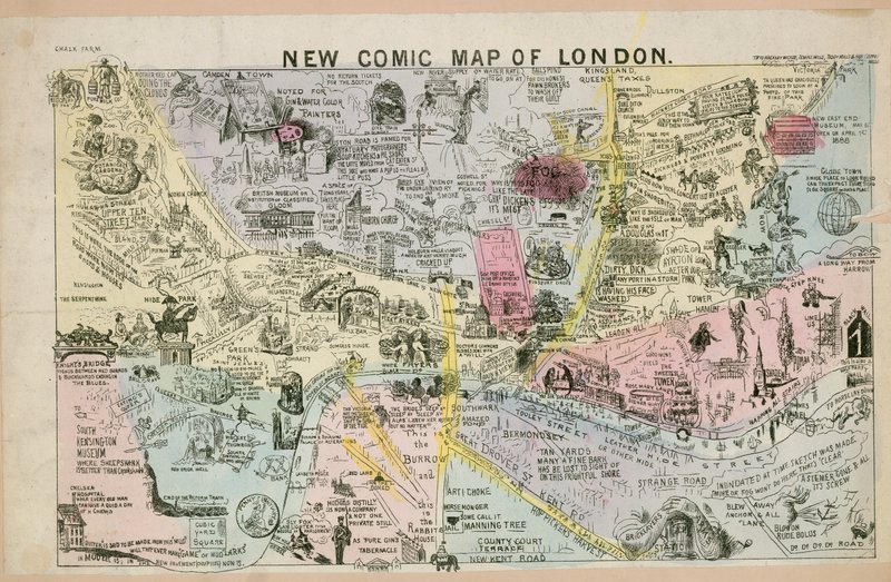 Nouvelle carte comique de Londres - English School