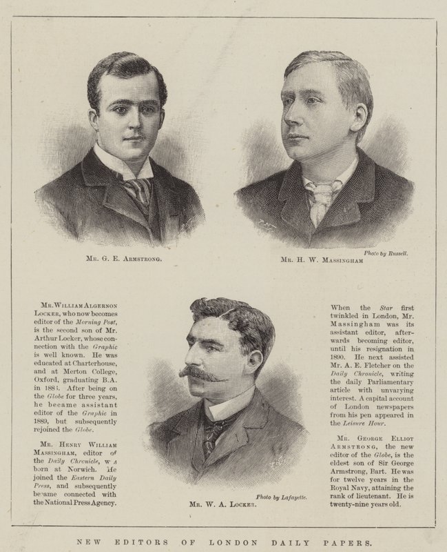 Nouveaux rédacteurs des journaux quotidiens de Londres (gravure) - English School