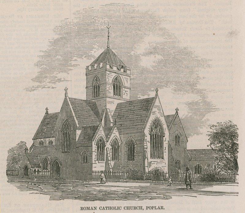Nouvelle église catholique romaine près des docks des Indes occidentales - English School