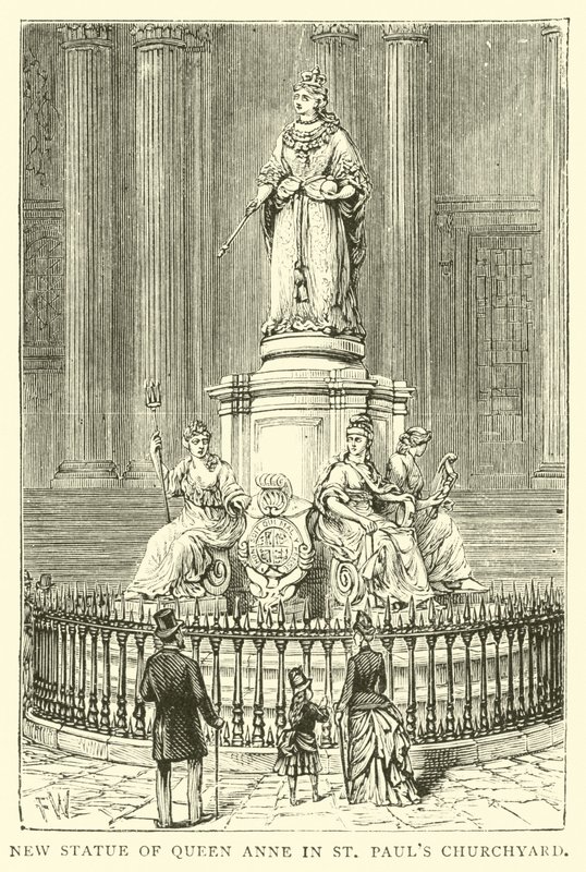 Nouvelle statue de la reine Anne dans le cimetière de l