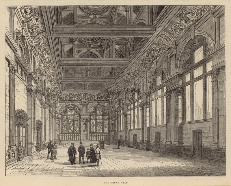 Nouveaux bâtiments de la City of London School : La Grande Salle - English School