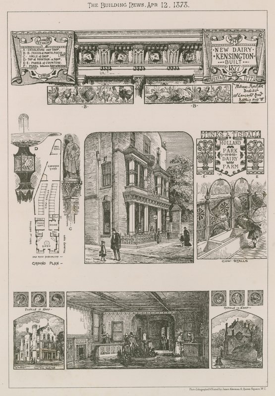 Nouvelle laiterie, Kensington, construite en 1777 - English School