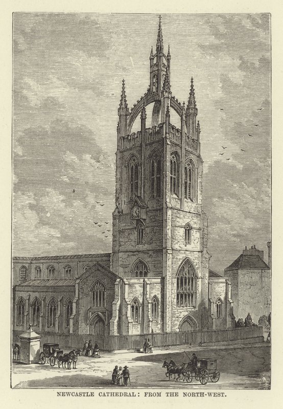 Cathédrale de Newcastle, vue du nord-ouest - English School