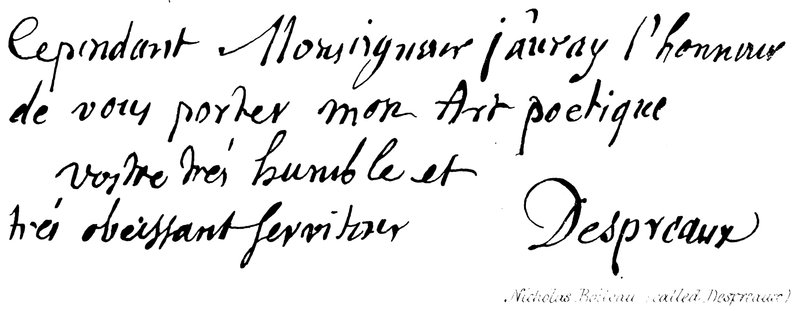 Nicolas Boileau (dit Despréaux) - English School