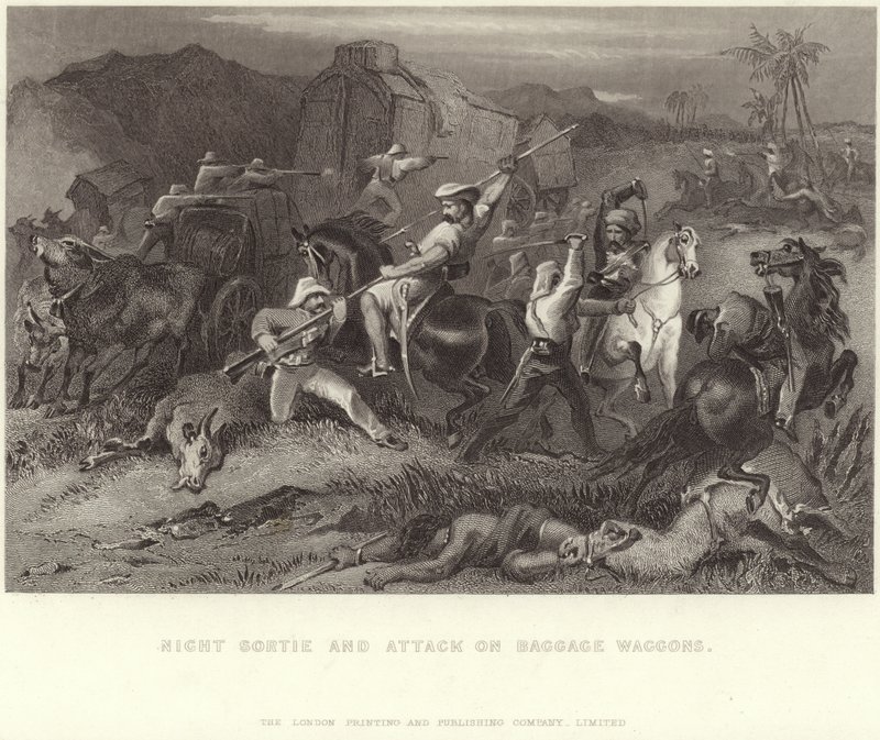 Sortie nocturne et attaque sur les chariots de bagages - English School