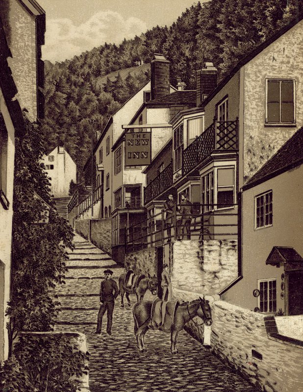 North Devon : Clovelly, rue principale - English School