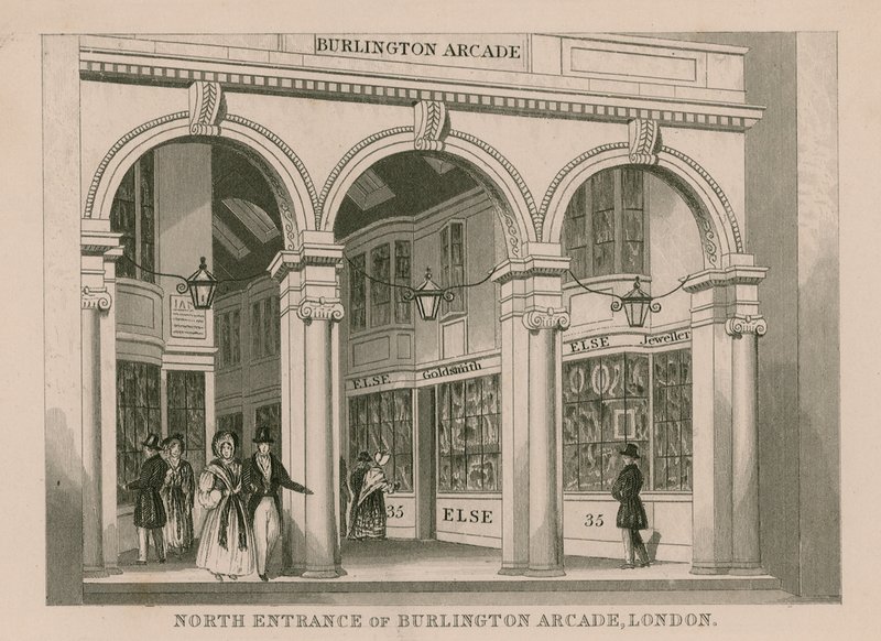 Entrée nord de Burlington Arcade, Londres - English School