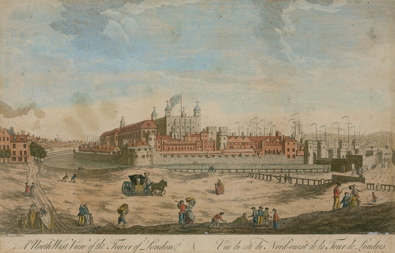 Vue nord-ouest de la Tour de Londres - English School