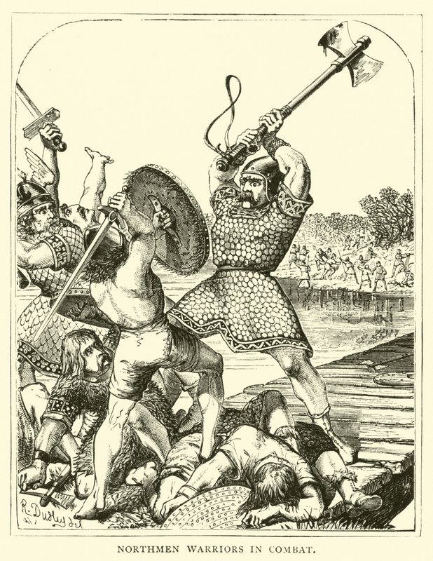 Guerriers nordiques en combat - English School
