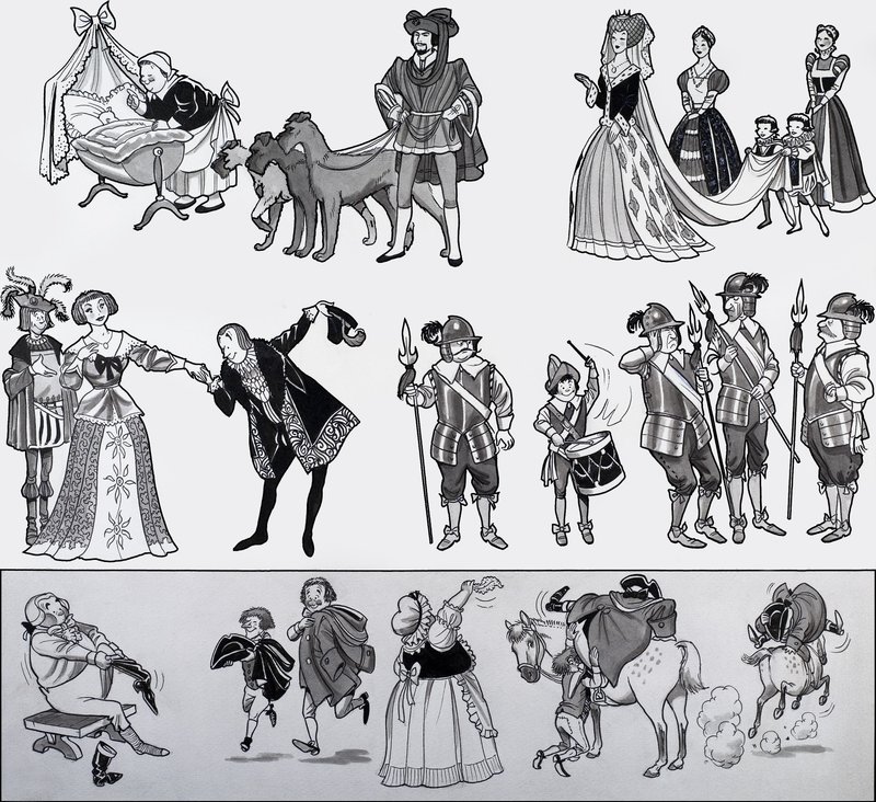 Illustration de comptine - English School