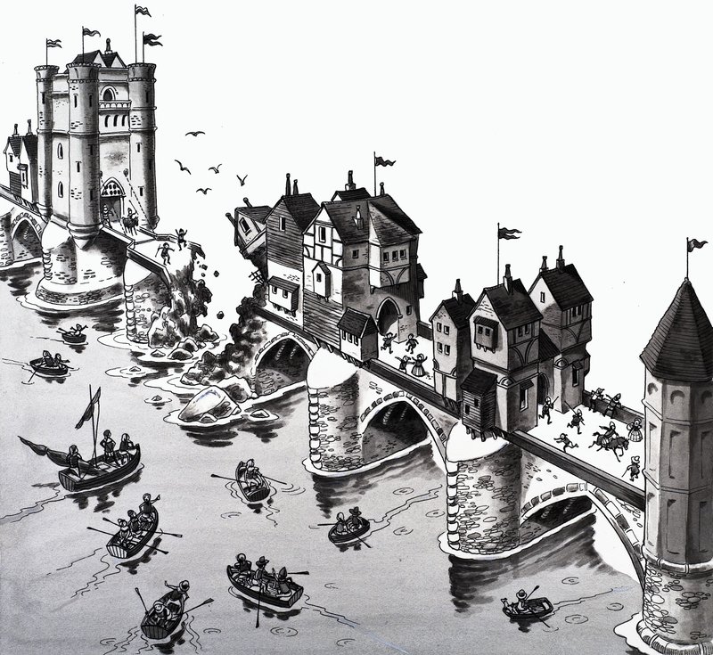 Illustration de comptine : London Bridge s