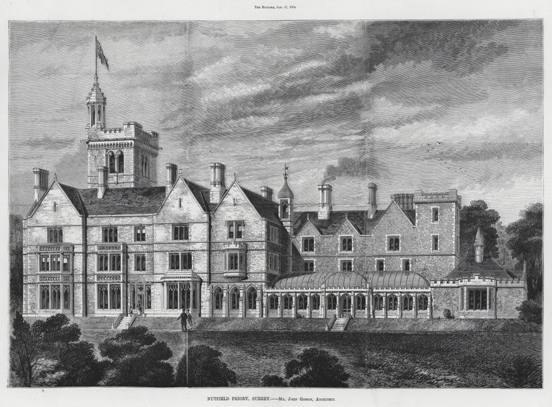 Nutfield Priory, Surrey (gravure) - English School