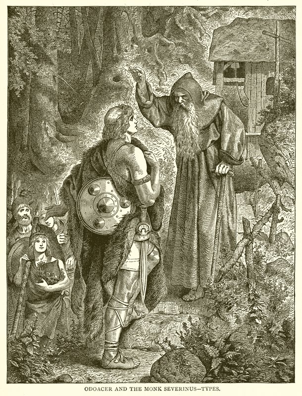 Odoacre et le moine Séverin--Types - English School