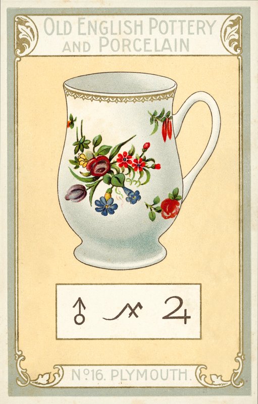 Vieille poterie et porcelaine anglaises : Plymouth - English School