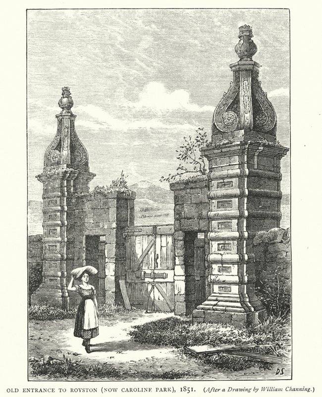 Ancienne entrée de Royston, maintenant Caroline Park - English School