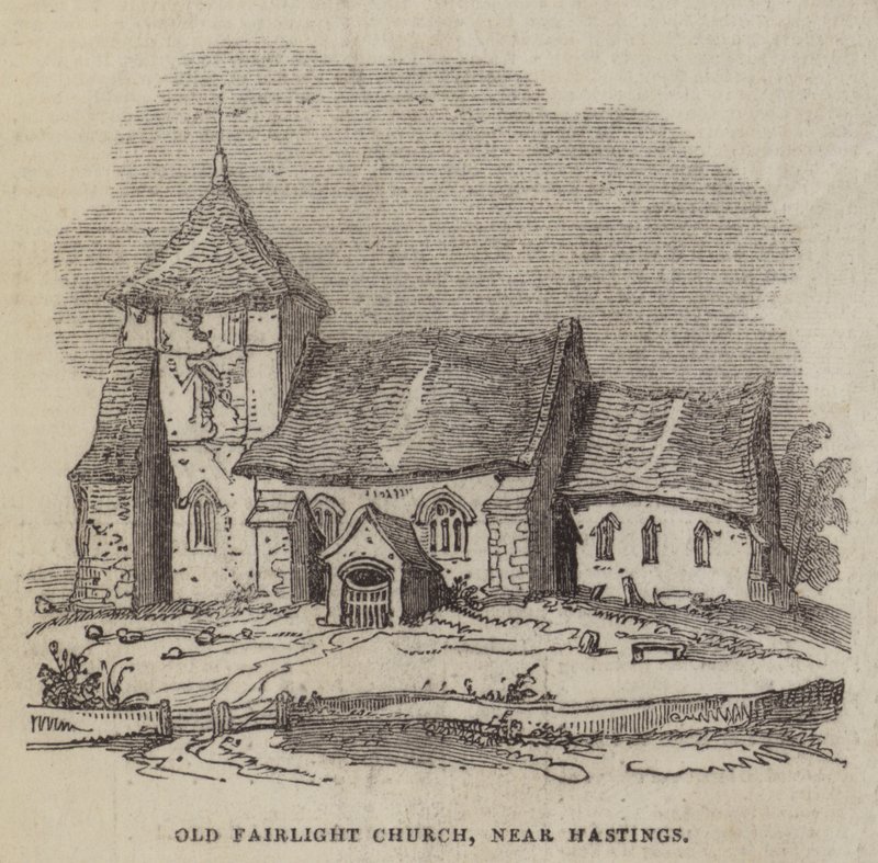 Ancienne église de Fairlight, près de Hastings - English School