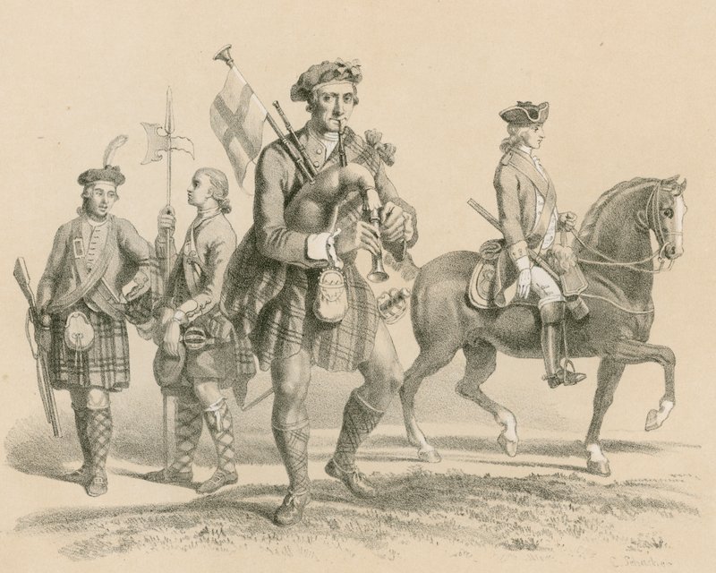 Vieille brigade des Highlands et garde de la vie - English School