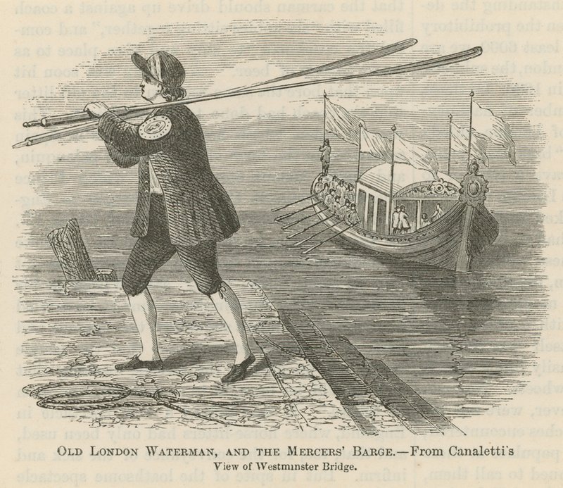 Vieux batelier de Londres - English School