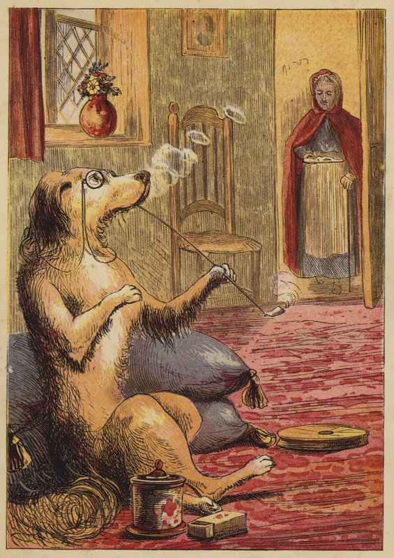 La Mère Hubbard (gravure en couleur) - English School