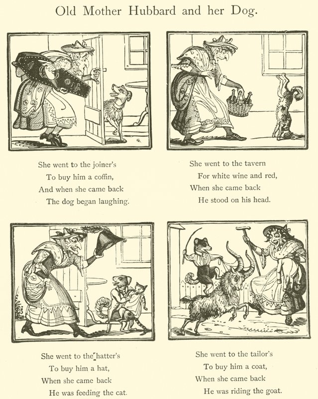 La vieille mère Hubbard et son chien - English School