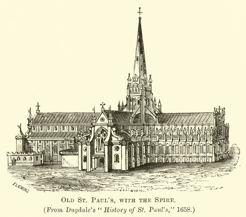 Ancienne cathédrale Saint-Paul avec la flèche - English School