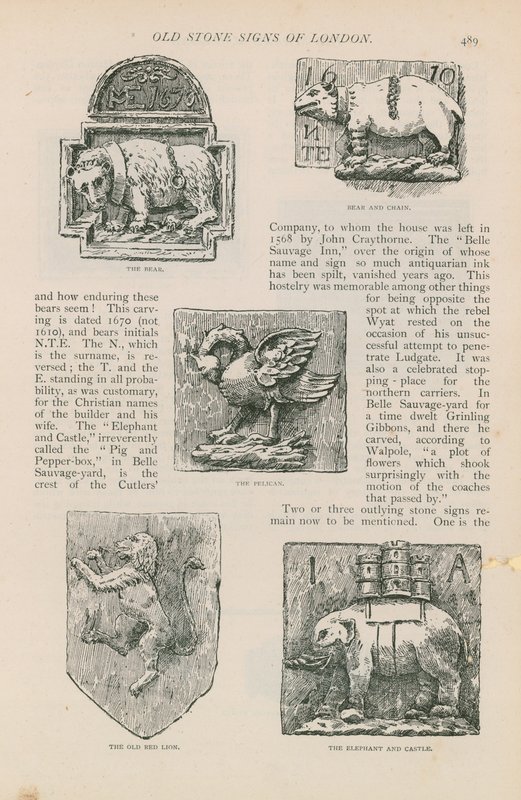 Vieilles enseignes en pierre de Londres - English School