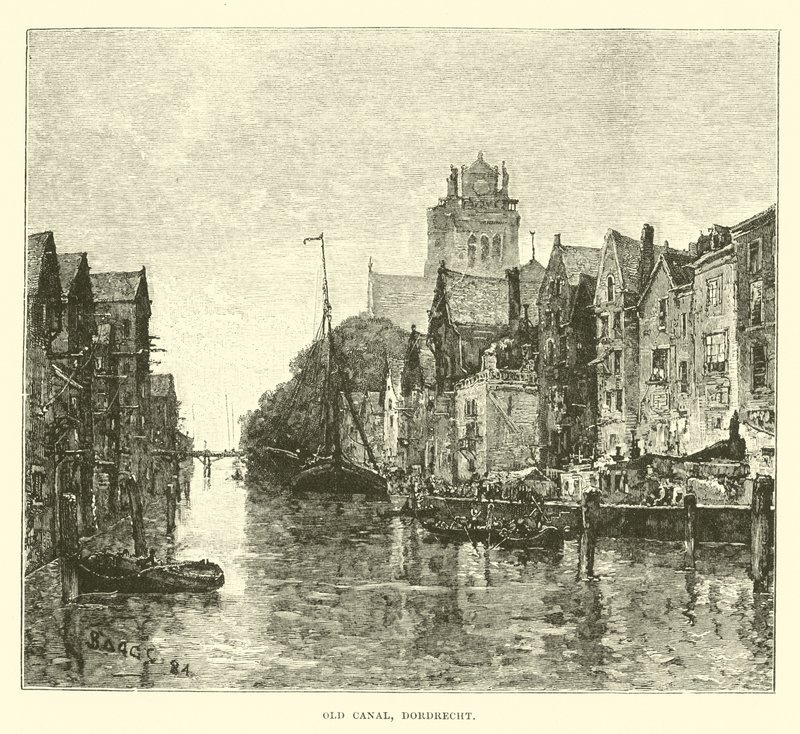 Vieux canal, Dordrecht - English School