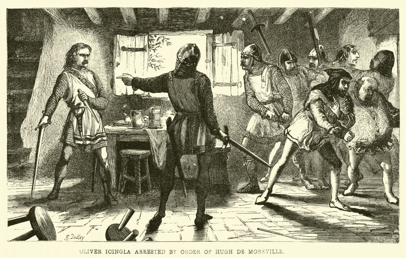 Oliver Icingla arrêté sur ordre de Hugh de Moreville - English School