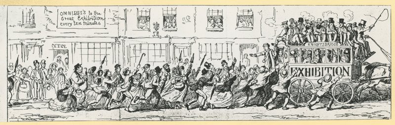 Omnibus pour la Grande Exposition toutes les dix minutes - English School