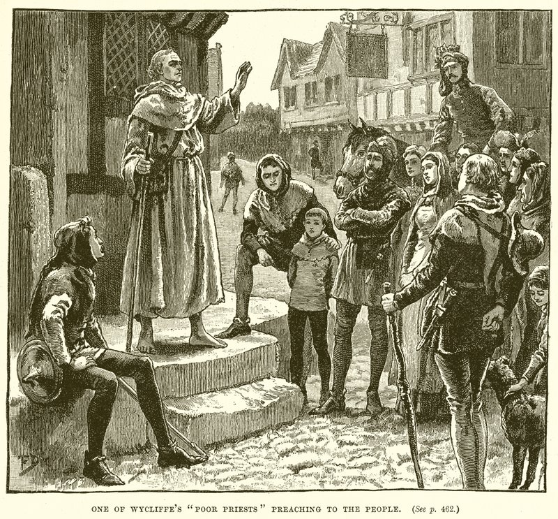 Un des Pauvres Prêtres de Wycliffe prêchant au Peuple - English School