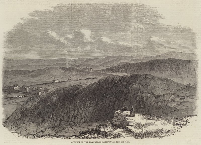 Ouverture du chemin de fer de Llandudno le 1er inst - English School