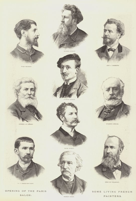 Ouverture du Salon de Paris, quelques peintres français vivants (gravure) - English School