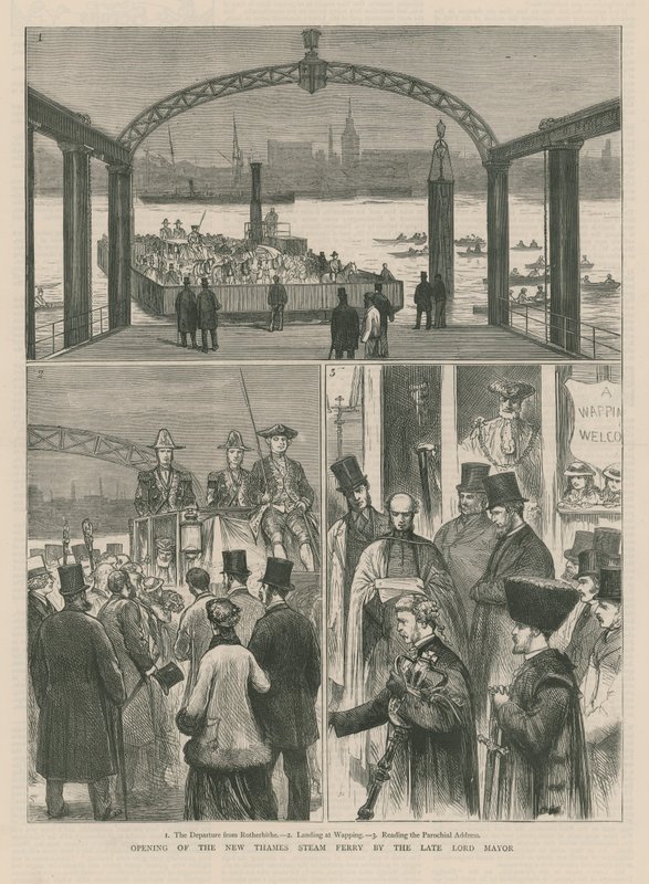 Ouverture du nouveau ferry à vapeur de la Tamise - English School