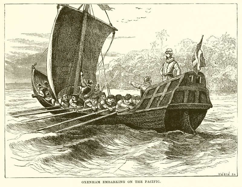 Oxenham embarquant sur le Pacifique - English School