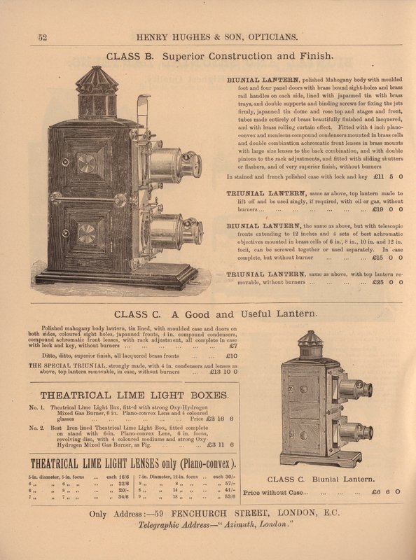 Page du nouveau catalogue de Henry Hughes & Son - English School