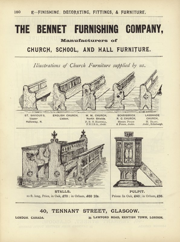Page du Compendium des architectes, géomètres et ingénieurs 1892 - English School