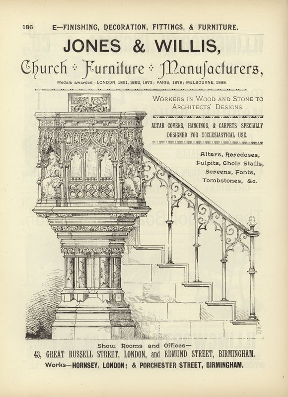 Page du Compendium des architectes, géomètres et ingénieurs 1892 - English School