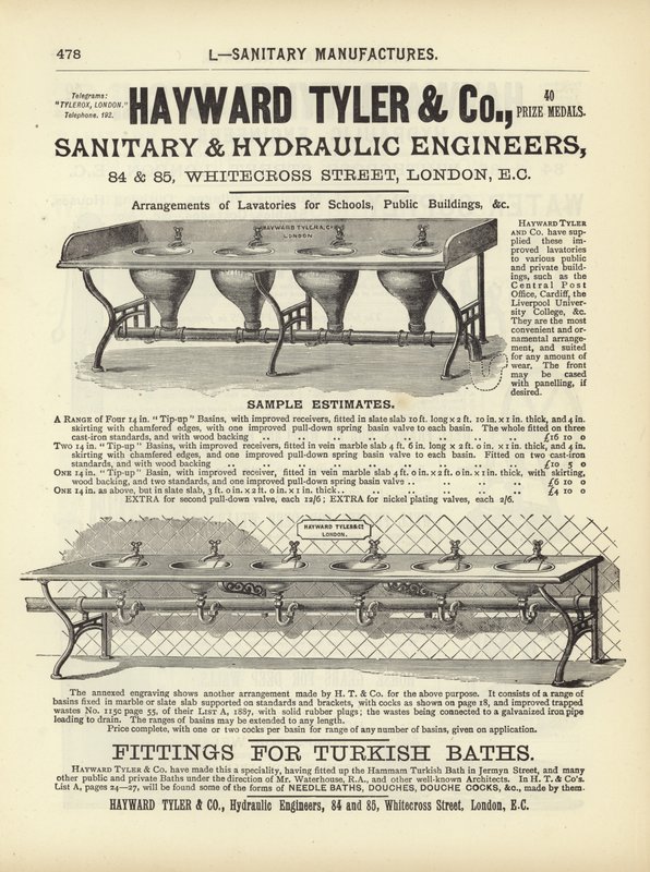 Page du Compendium des architectes, géomètres et ingénieurs 1892 - English School