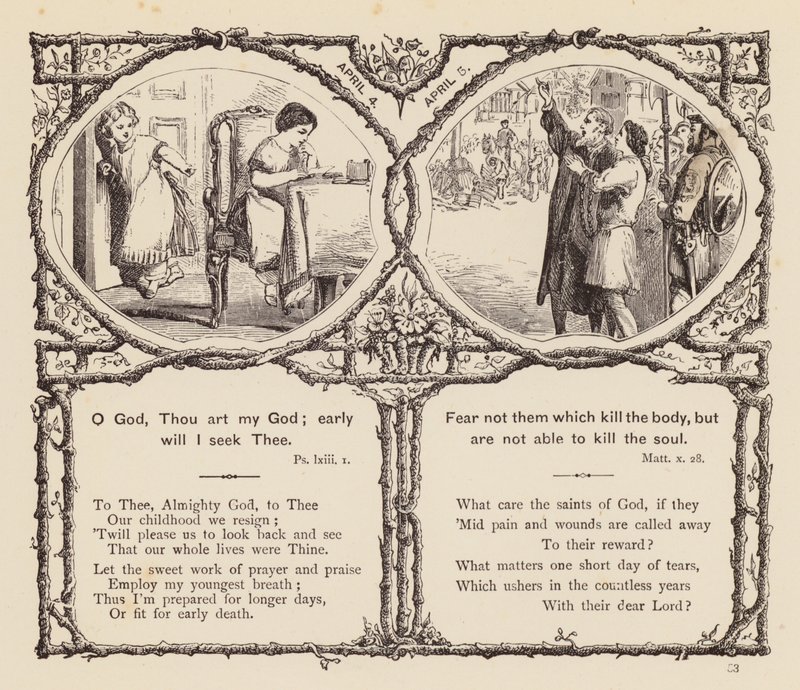 Page du Pain Quotidien des Enfants (gravure) - English School