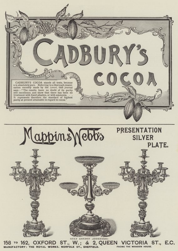Page de publicités (gravure) - English School