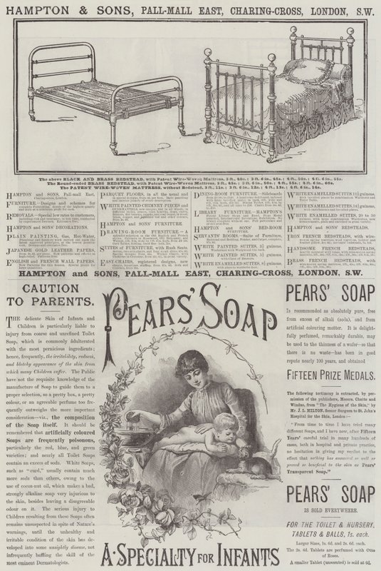 Page de publicités (gravure) - English School