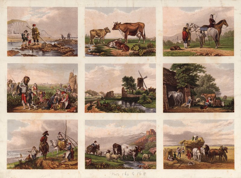 Page de découpes imprimées victoriennes - English School