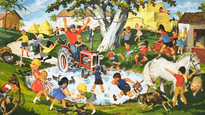 Pandémonium dans la cour de la ferme - English School