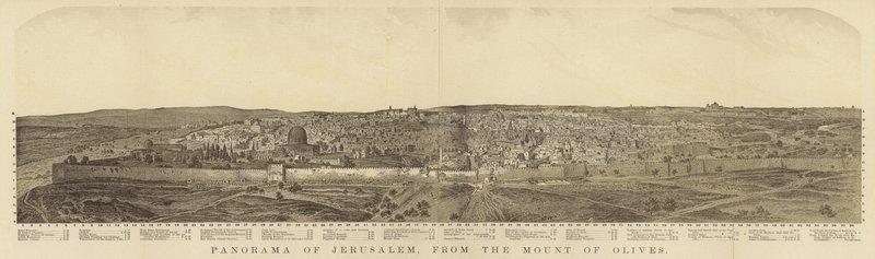 Panorama de Jérusalem depuis le mont des Oliviers - English School