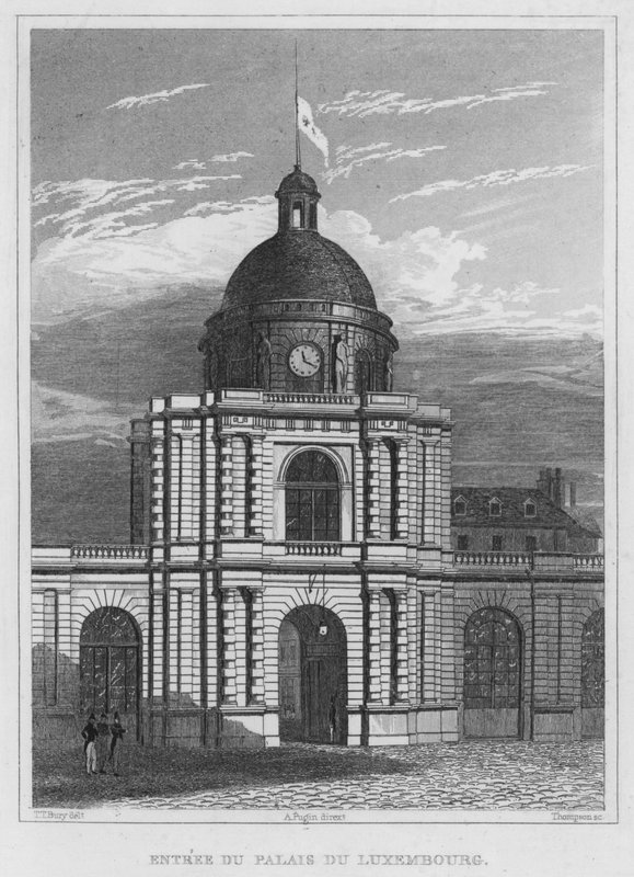 Paris, entrée du Palais du Luxembourg - English School