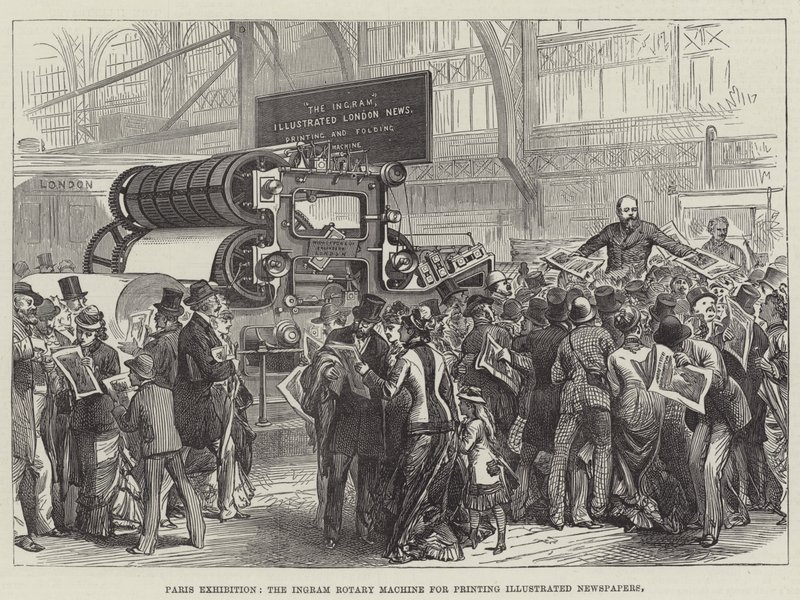 Exposition de Paris, la machine rotative Ingram pour l