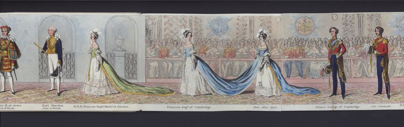 Partie du panorama du mariage de la reine Victoria, vers 1840 - English School