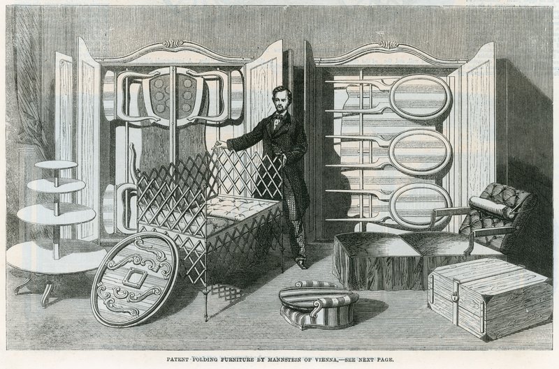 Meubles pliants brevetés par Mannstein de Vienne - English School